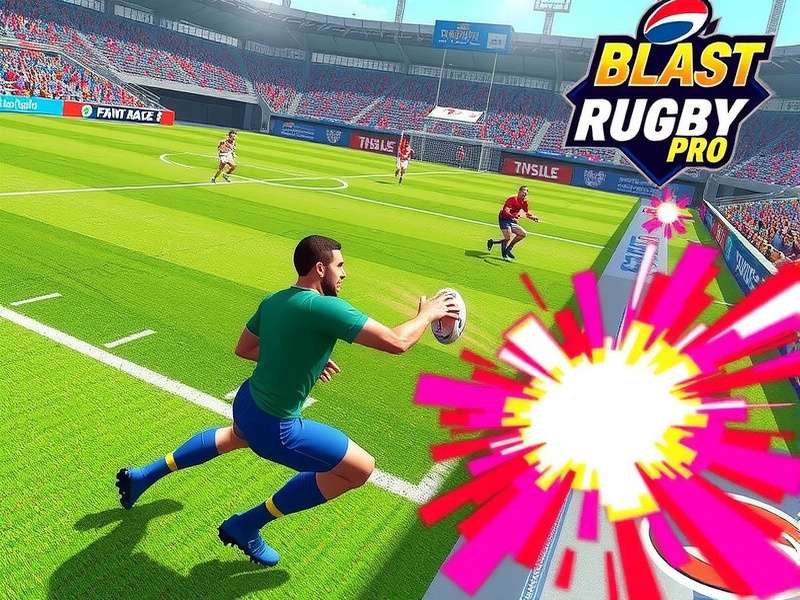 Blast Rugby Pro gameplay action shot